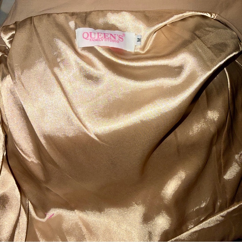 Vintage Queen Family Studio Trench Coat Midi Dress Tan - Child M - X-Small Adult - Picture 8 of 8